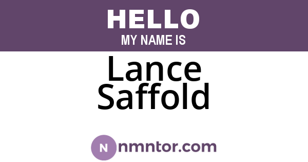 Lance Saffold