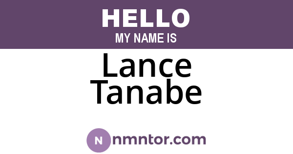 Lance Tanabe