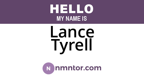 Lance Tyrell