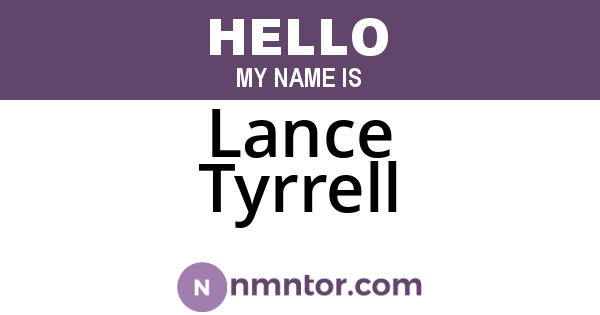 Lance Tyrrell