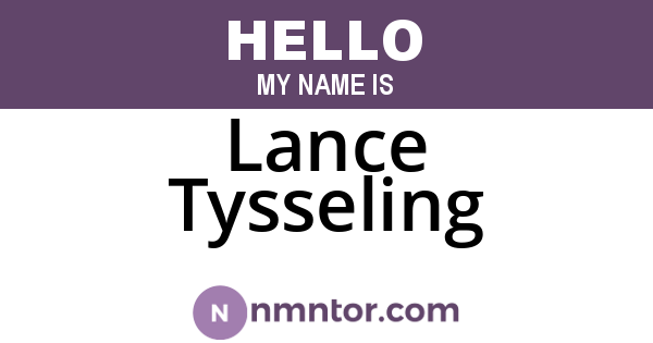 Lance Tysseling