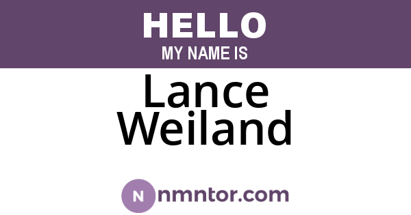 Lance Weiland