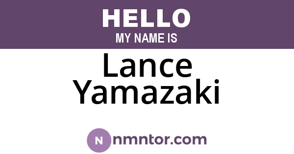 Lance Yamazaki