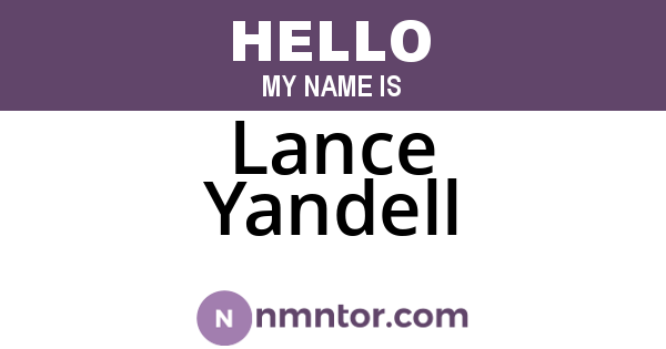 Lance Yandell