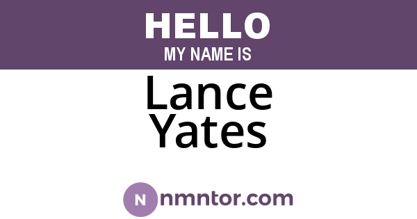 Lance Yates