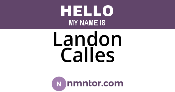 Landon Calles