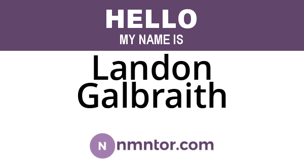 Landon Galbraith