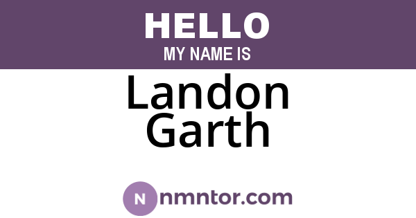 Landon Garth