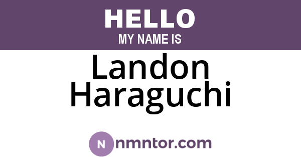 Landon Haraguchi