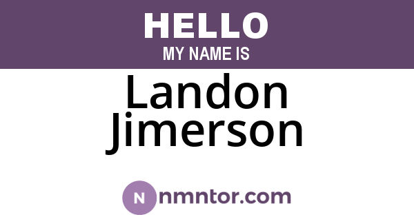 Landon Jimerson