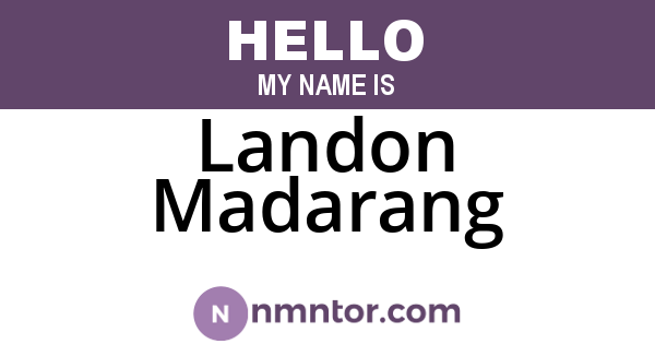 Landon Madarang