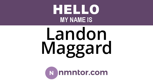 Landon Maggard