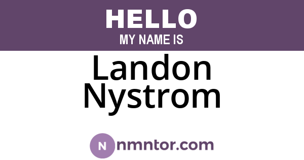 Landon Nystrom