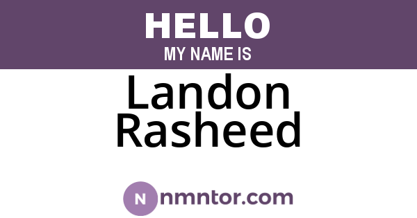 Landon Rasheed