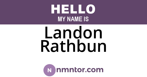 Landon Rathbun