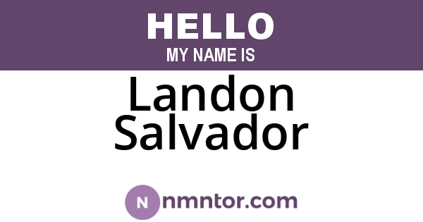 Landon Salvador