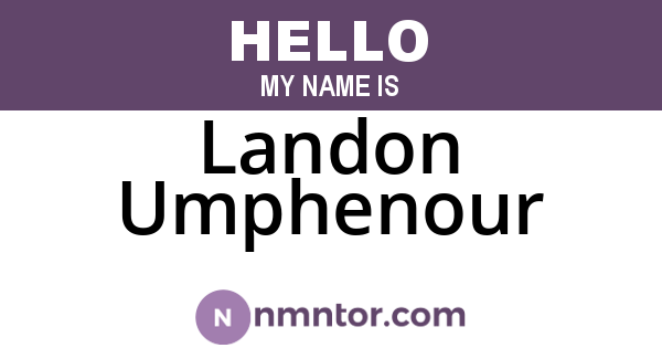 Landon Umphenour