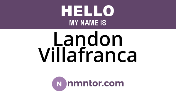 Landon Villafranca