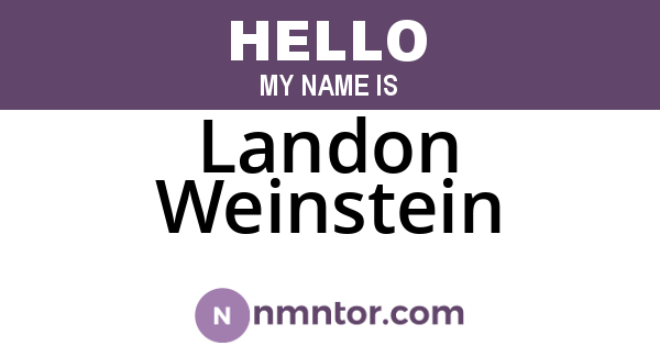 Landon Weinstein