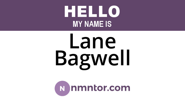 Lane Bagwell