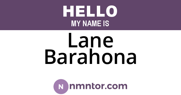 Lane Barahona