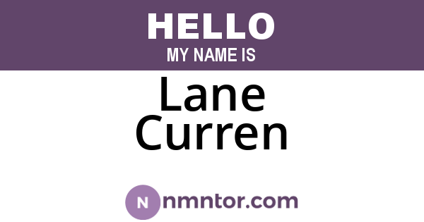 Lane Curren