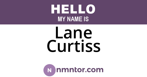 Lane Curtiss