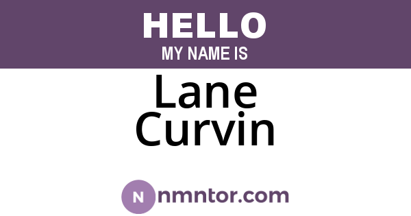Lane Curvin