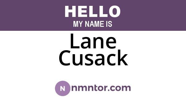 Lane Cusack