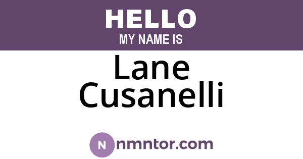Lane Cusanelli