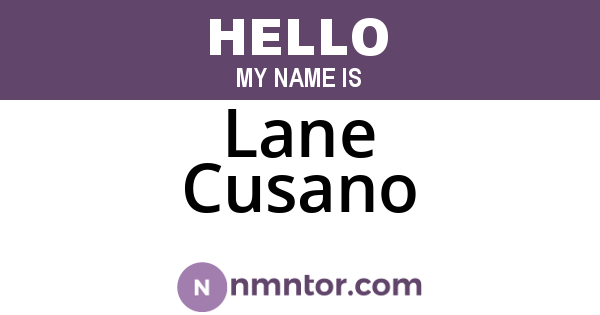 Lane Cusano