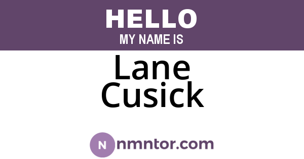 Lane Cusick