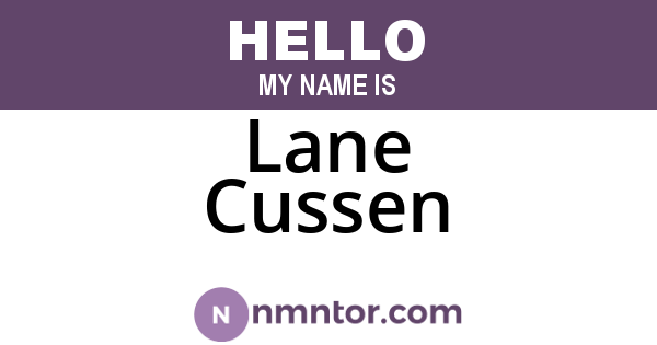 Lane Cussen