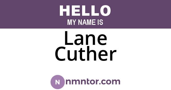 Lane Cuther