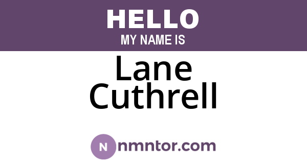 Lane Cuthrell