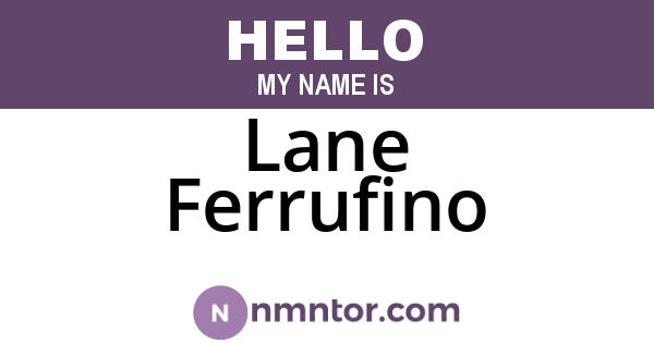 Lane Ferrufino