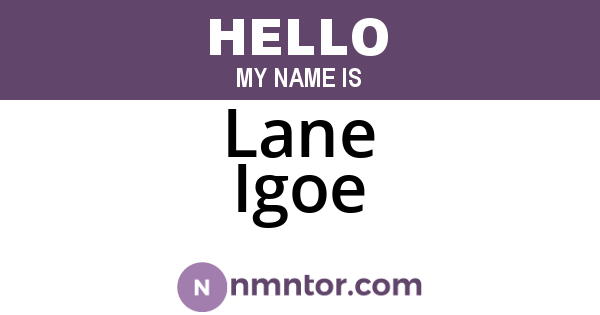 Lane Igoe