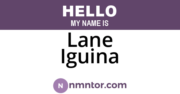 Lane Iguina