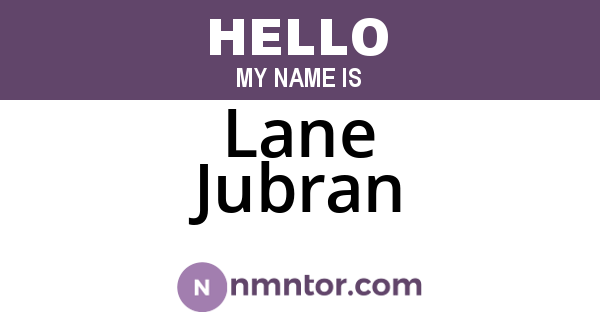 Lane Jubran