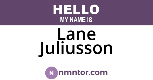 Lane Juliusson