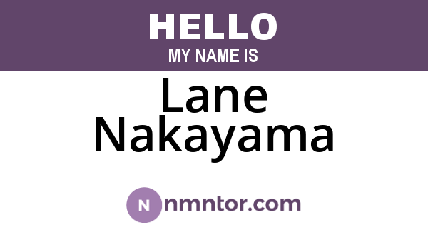 Lane Nakayama