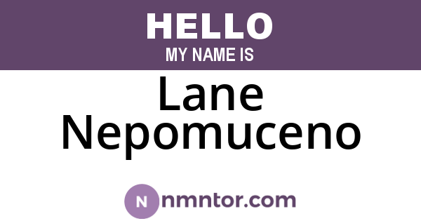 Lane Nepomuceno