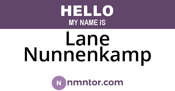 Lane Nunnenkamp