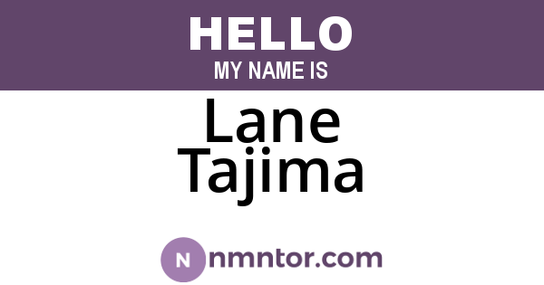 Lane Tajima