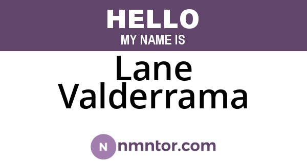 Lane Valderrama