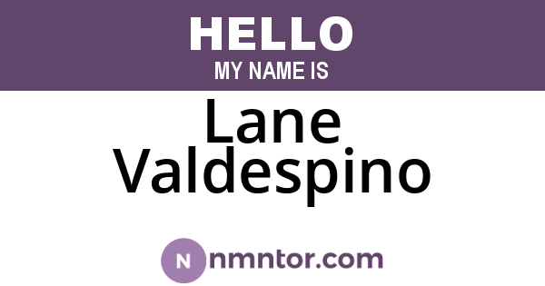 Lane Valdespino