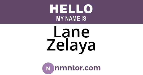 Lane Zelaya