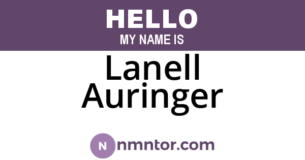 Lanell Auringer