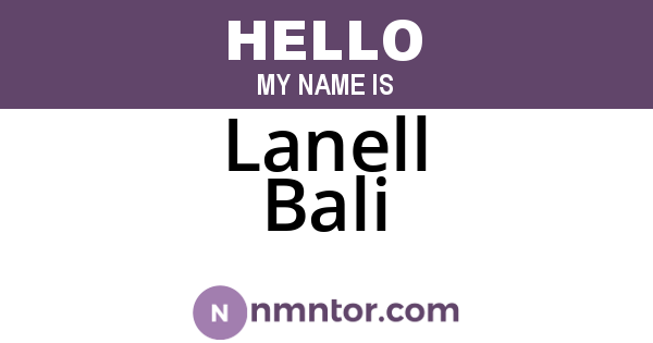 Lanell Bali