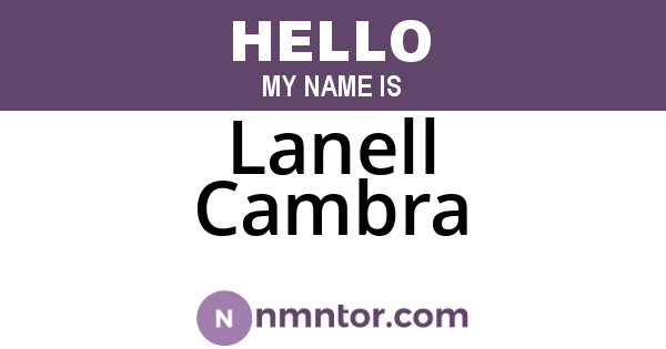 Lanell Cambra